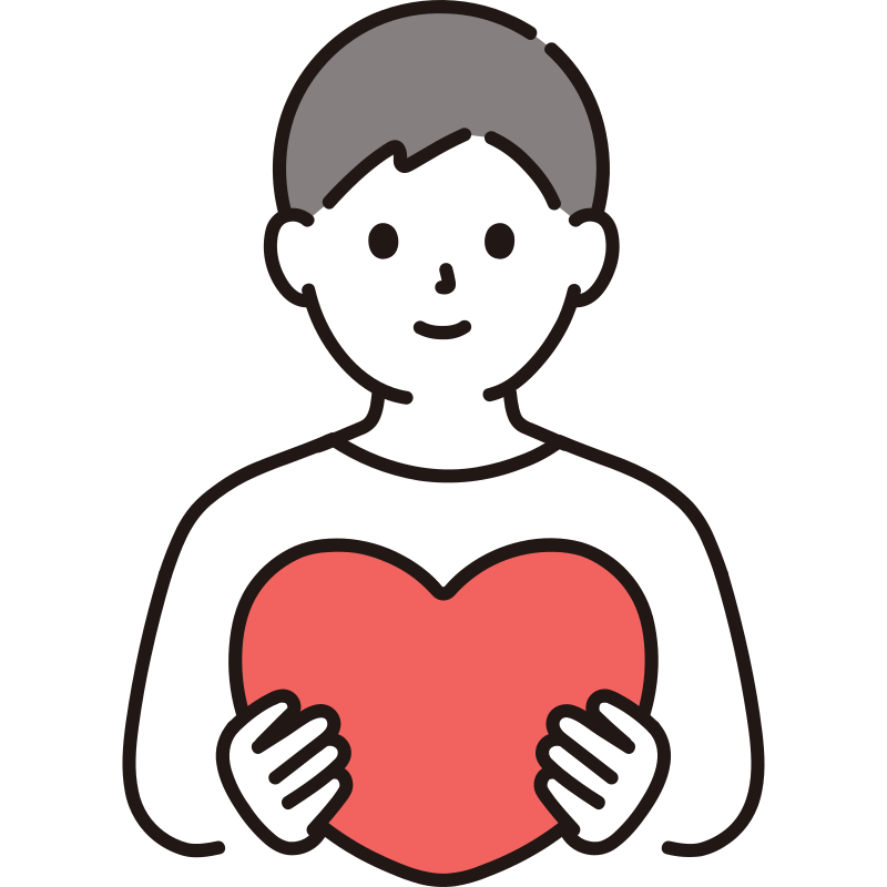 Gestión comunitaria y Retorno Social 2 man with heart svgrepo com 2