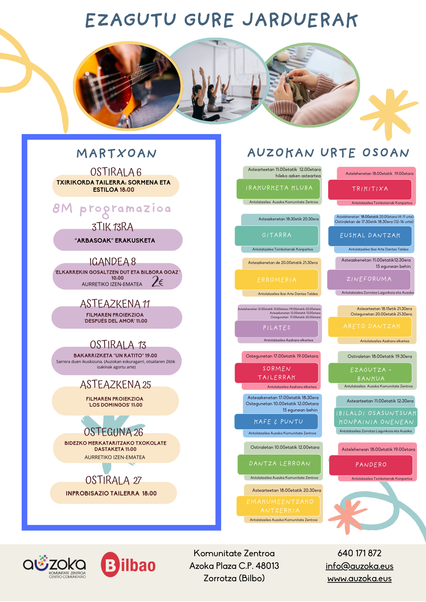 MARTXOKO HILEKO PROGRAMAZIOA