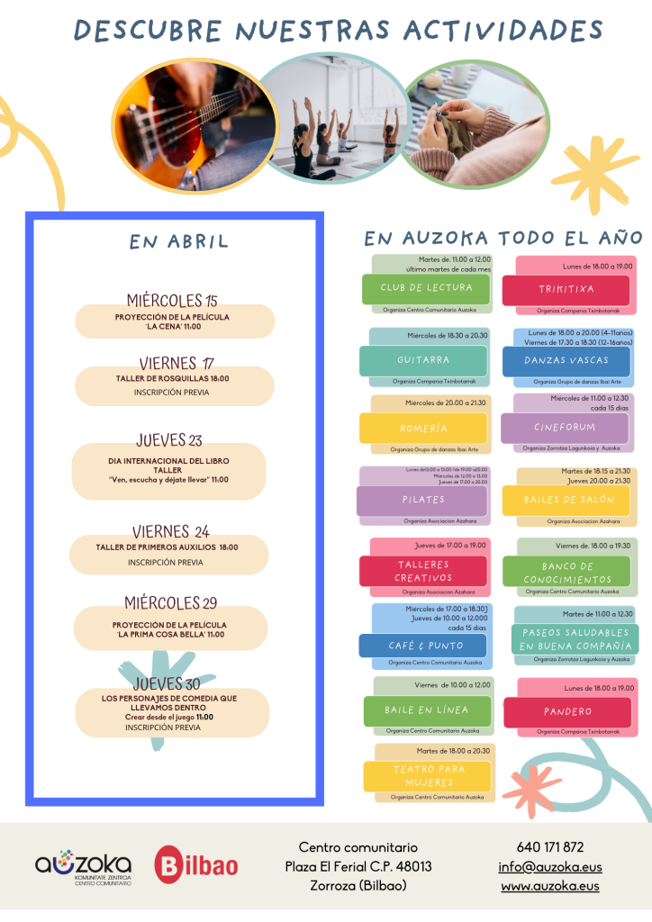PROGRAMACIÓN MENSUAL DE ABRIL 1 Abril