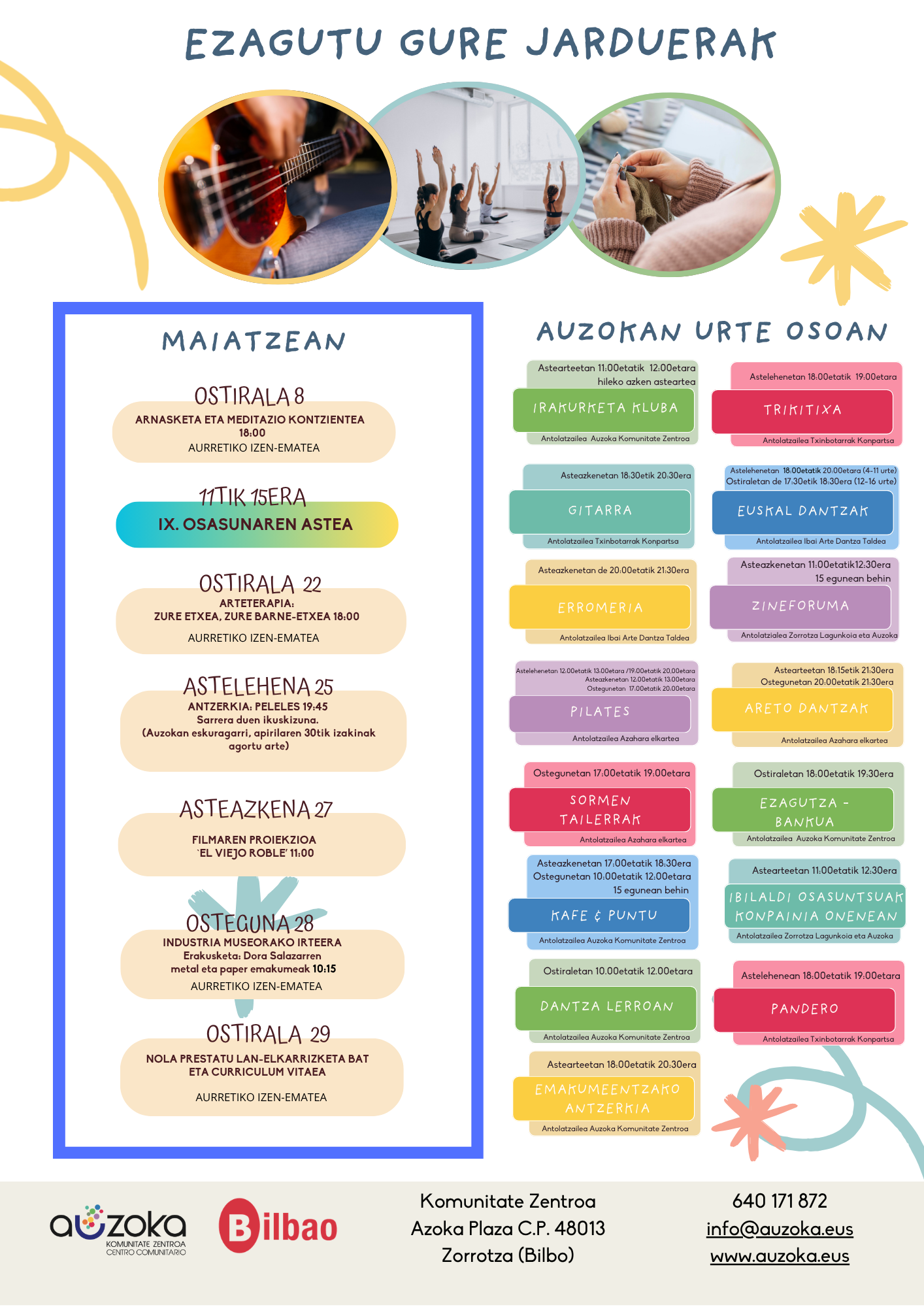 MAIATZEKO HILEKO PROGRAMAZIOA