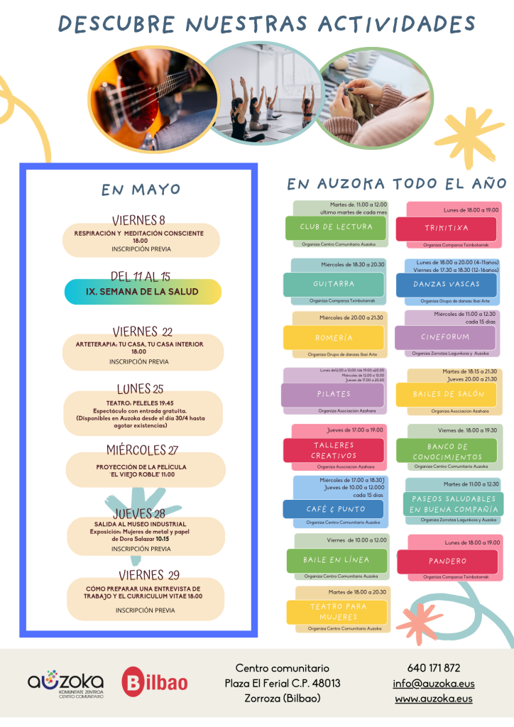 PROGRAMACIÓN MENSUAL DE MAYO 1 mayo 3