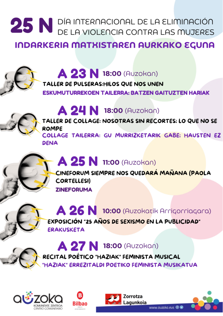 Cartel 25 noviembre Sencillo Morado 3